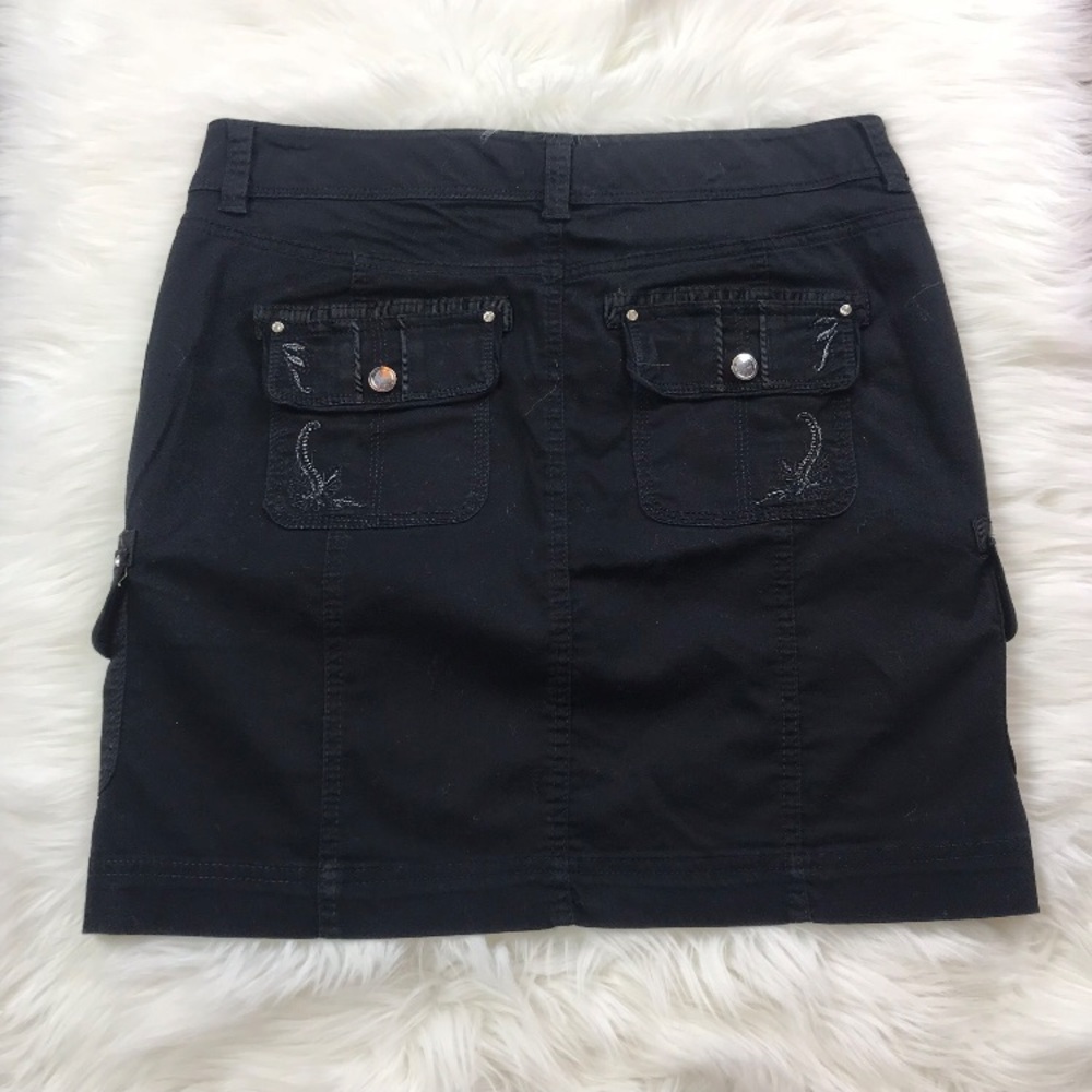 White House Black Market Black Cargo Skirt Size 4 - Picture 5 of 8
